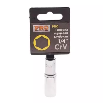 Головка Pro Startul PRO-54112, 1/4", 12 мм, 6 граней, глубокая