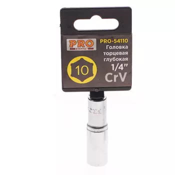 Головка STARTUL PRO 1/4" 10мм, глубокая, 54110