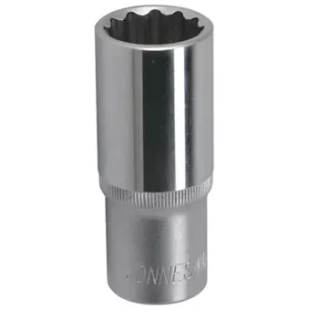 Головка торцевая глубокая 12-гранная Jonnesway S04HD4723 049072, 1/2"DR, 23 мм