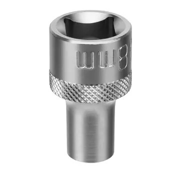Головка торцевая Stels 13647, 8 мм, 12-гранная, CrV, под квадрат 1/2", хромированная