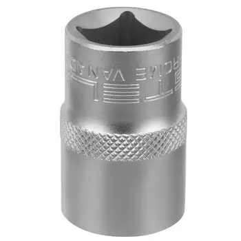 Головка торцевая Stels 13662, 17 мм, 12-гранная, CrV, под квадрат 1/2", хромированная
