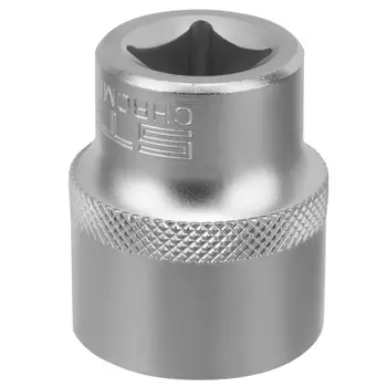 Головка торцевая Stels 13669, 24 мм, 12-гранная, CrV, под квадрат 1/2", хромированная