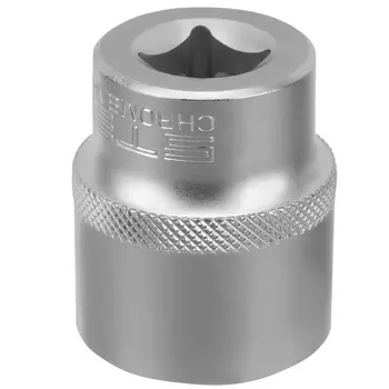 Головка торцевая Stels 13671, 27 мм, 12-гранная, CrV, под квадрат 1/2", хромированная