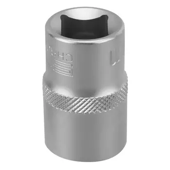Головка торцевая Stels 13828, 17 мм, 6-гранная, CrV, под квадрат 1/2"