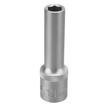 Головка торцевая удлиненная Stels 13839, 10 мм, 6-гранная, CrV, под квадрат 1/2"