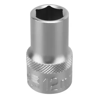 Головка торцевая удлиненная Stels 13845, 12 мм, 6-гранная, CrV, под квадрат 1/2"