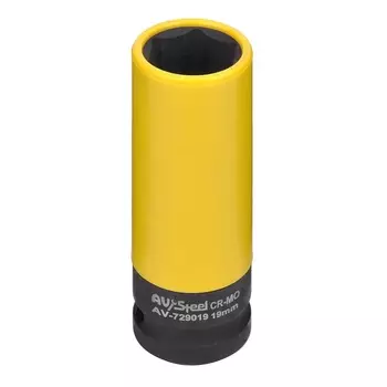 Головка ударная 1/2" удлиненная тонкостенная 19 мм для дисков AV Steel AV-729019