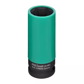 Головка ударная 1/2" удлиненная тонкостенная 22 мм для дисков AV Steel AV-729022
