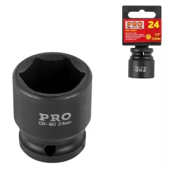 Головка ударная Pro Srartul PRO-30024, 1/2", 24 мм, 6 гр.