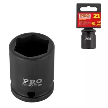 Головка ударная Pro Startul PRO-30021, 1/2", 21 мм, 6 гр.