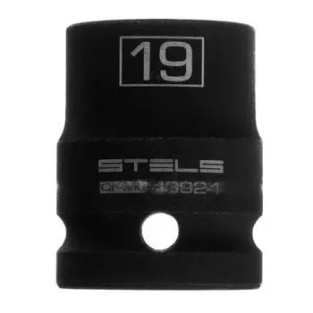 Головка ударная шестигранная Stels 13924, 19 мм, 1/2", CrMo