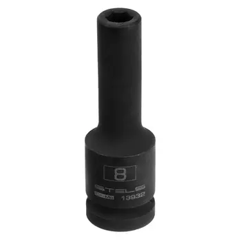 Головка ударная удлиненная шестигранная Stels 13932, 8 мм, 1/2", CrMo