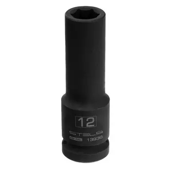 Головка ударная удлиненная шестигранная Stels 13936, 12 мм, 1/2", CrMo