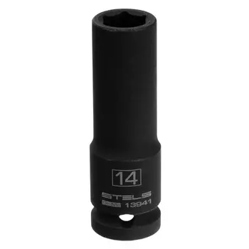 Головка ударная удлиненная шестигранная Stels 13941, 14 мм, 1/2", CrMo