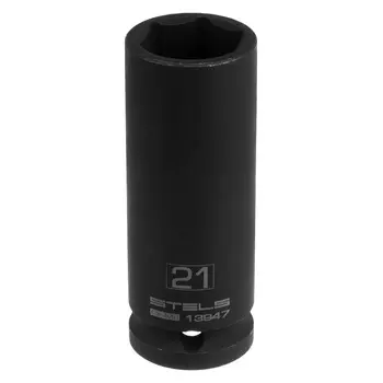 Головка ударная удлиненная шестигранная Stels 13947, 21 мм, 1/2", CrMo