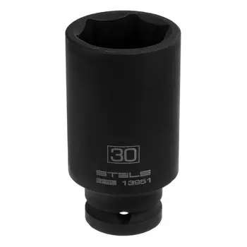 Головка ударная удлиненная шестигранная Stels 13951, 30 мм, 1/2", CrMo