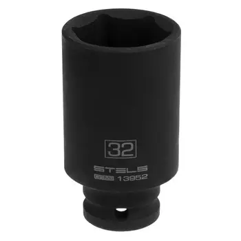 Головка ударная удлиненная шестигранная Stels 13952, 32 мм, 1/2", CrMo