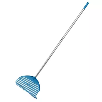 Грабли веерные Grinda PL-22 ALU PROLine 421819, пластиковые, ударопрочный пластик, алюминиевый черенок, 430 х 40 х 1460 мм, 22 зубца