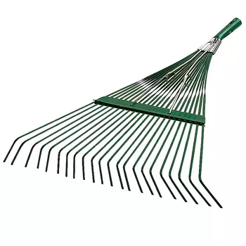 Грабли веерные усиленные Raco 4231-53/740, 22 плоских зубца, эпоксидное покрытие, 550мм