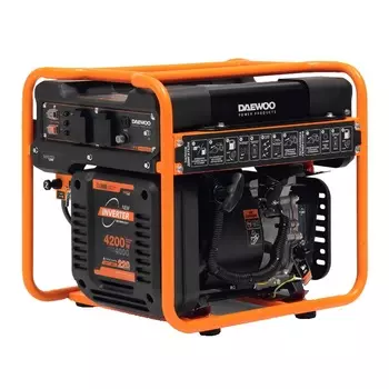Инверторный бензиновый генератор Daewoo GDA 5600i (мощность 4.2 кВт, объем бака для топлива 13 л)