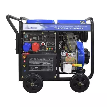 Инверторный дизельный сварочный генератор ТСС DGW 6.0/200ED-R3, 026496