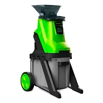 Измельчитель садовый электрический Greenworks 2208007, с контейнером