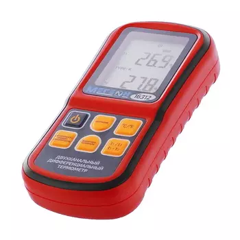 Измеритель температуры Мегеон 16312 00000006463, цифровой, двухканальный
