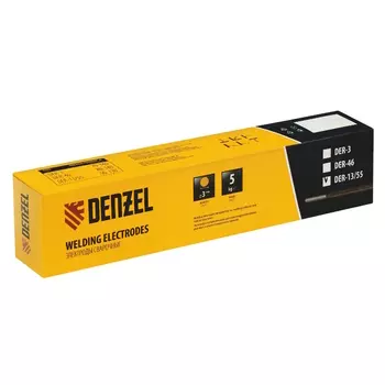 Электроды Denzel DER-13/55 97518, диаметр 3 мм, 5 кг, основное покрытие