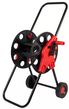 Катушка для садового шланга Quattro Elementi 772-210, большая с колесами, шланг 1/2" до 60 м, 3/4 45м