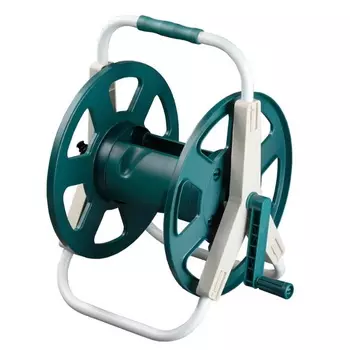 Катушка для шлангов Raco 4260-55/586, 60 м х 1/2, на подставке, стальные опоры, пластиковый барабан