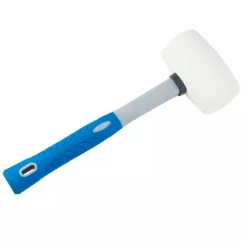 Киянка РемоКолор 38-6-402, белая резина, фибергласовая рукоятка, 230 г