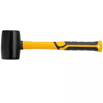 Киянка резиновая Denzel 11144, 450 г, черная, фибергласовая рукоятка c TPR покрытием