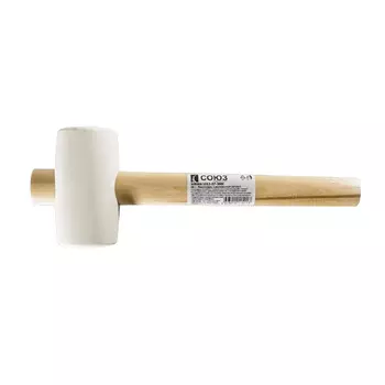 Киянка Союз 1012-07-300С, 300 г, белая, распорная деревянная ручка