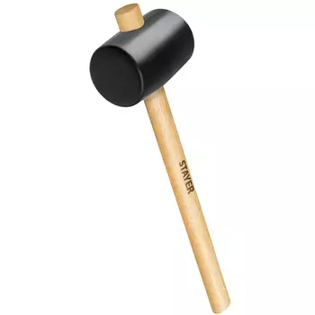 Киянка Stayer 20505-65, резиновая черная с деревянной ручкой, 450г