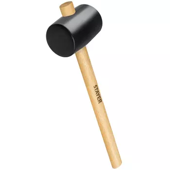 Киянка Stayer 20505-75, резиновая черная с деревянной ручкой, 680г