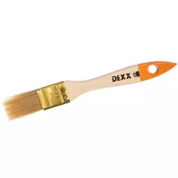 Кисть флейцевая DEXX "ПРАКТИК" 0100-025_z02, деревянная ручка, натуральная щетина, индивидуальная упаковка, 25мм