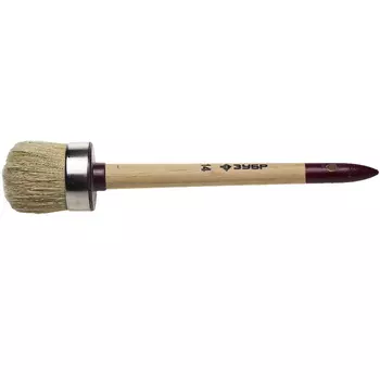 Кисть круглая Зубр "Универсал - Мастер" 01501-50, светлая щетина, деревянная ручка, №14, 50мм