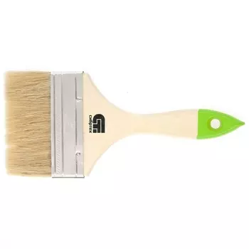 Кисть плоская Сибртех 82266 (100 мм, натуральная щетина, деревянная ручка)