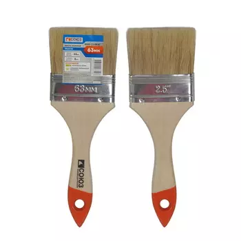 Кисть плоская Союз 9040-21-063С Практик 2,5" (63 мм), натуральная щетина