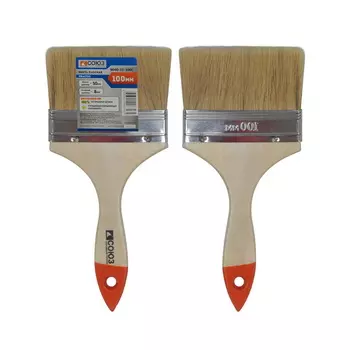 Кисть плоская Союз 9040-21-100С Практик 4" (100 мм), натуральная щетина