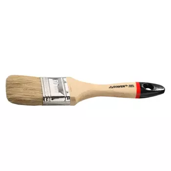 Кисть плоская Stayer "UNIVERSAL-EURO" 0102-050, светлая натуральная щетина, деревянная ручка, 50мм