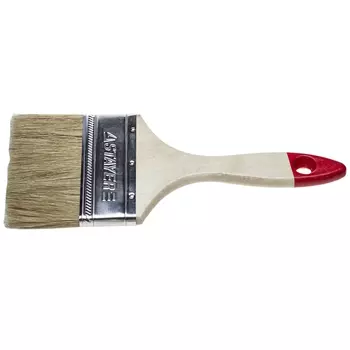 Кисть плоская Stayer "UNIVERSAL-STANDARD" 0101-100, светлая натуральная щетина, деревянная ручка, 100мм