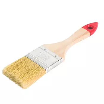 Кисть плоская Toolberg "Классик-Стандарт" 0111113, натуральная щетина, деревянная рукоятка, 50 мм