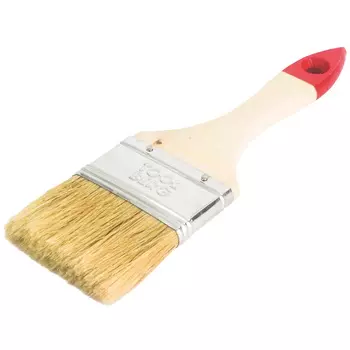 Кисть плоская Toolberg "Классик-Стандарт" 0111114, натуральная щетина, деревянная рукоятка, 63 мм