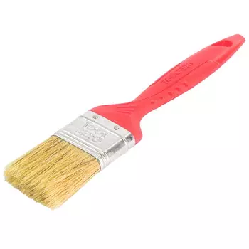 Кисть плоская Toolberg "Классик-Стандарт" 0111122, натуральная щетина, пластиковая рукоятка, 38 мм