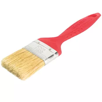 Кисть плоская Toolberg "Классик-Стандарт" 0111123, натуральная щетина, пластиковая рукоятка, 50 мм