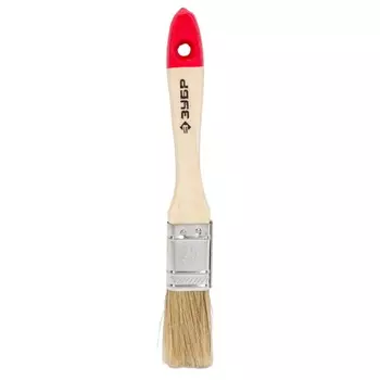 Кисть плоская Зубр Универсал-Мастер 4-01003-025 натуральная щетина, деревянная ручка, 25мм