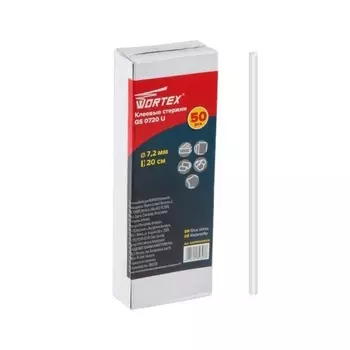 Клеевые стержни Wortex GS 0720 U GS0720U00025 (PVC универсальный, 7,2х200мм, 50шт., коробка)