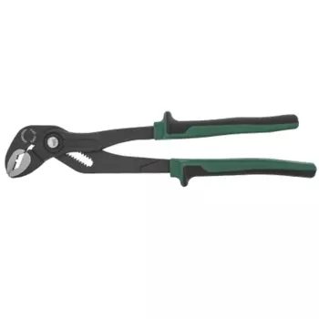 Клещи переставные Jonnesway P28212 049417, с реечной регулировкой, коробчатым захватом и двухкомпонентными рукоятками, 300 мм, 0-46 мм