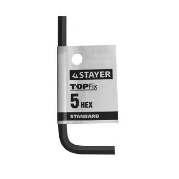 Ключ имбусовый Stayer "STANDARD" 27405-5, сталь, черный, 5мм